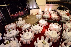 Large 800 Person Wedding Styling Set Up Including Ruffle Hoods, Chair Covers and Centrepieces In The Midlands