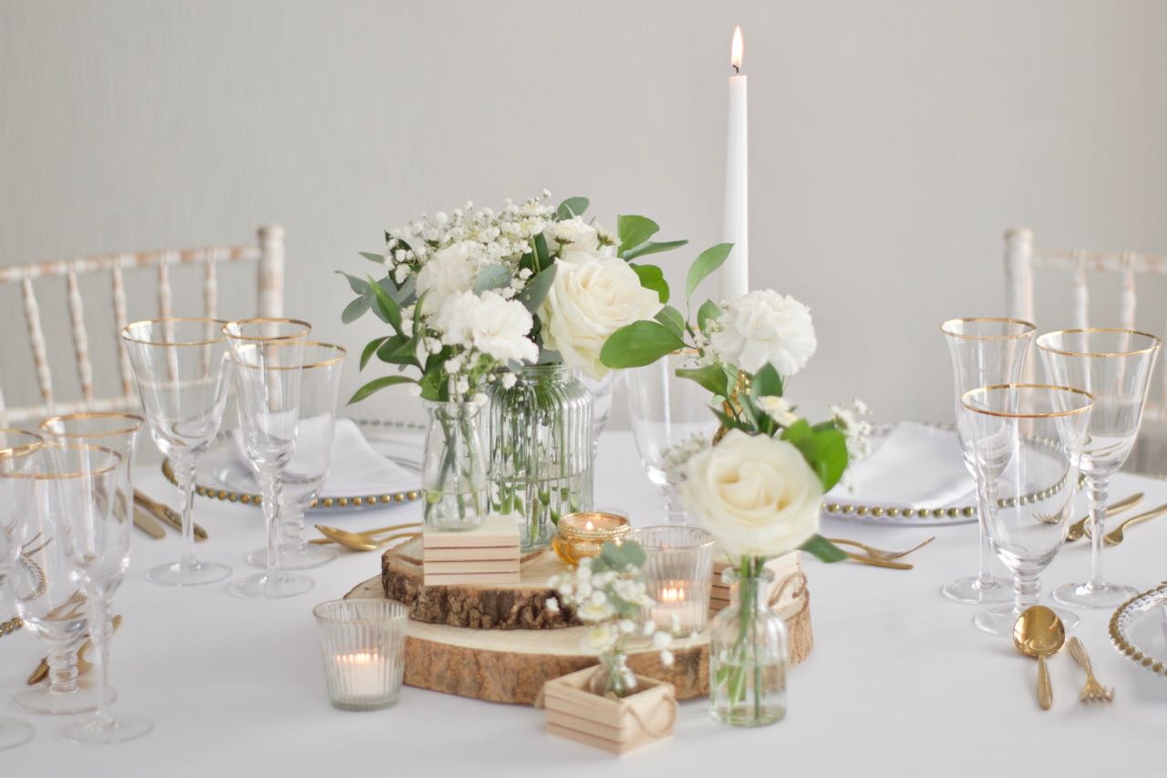 Assortment of Jars and Bottles on Mini Crate Centrepiece