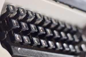 Close Up of Vintage Typewriter Keys
